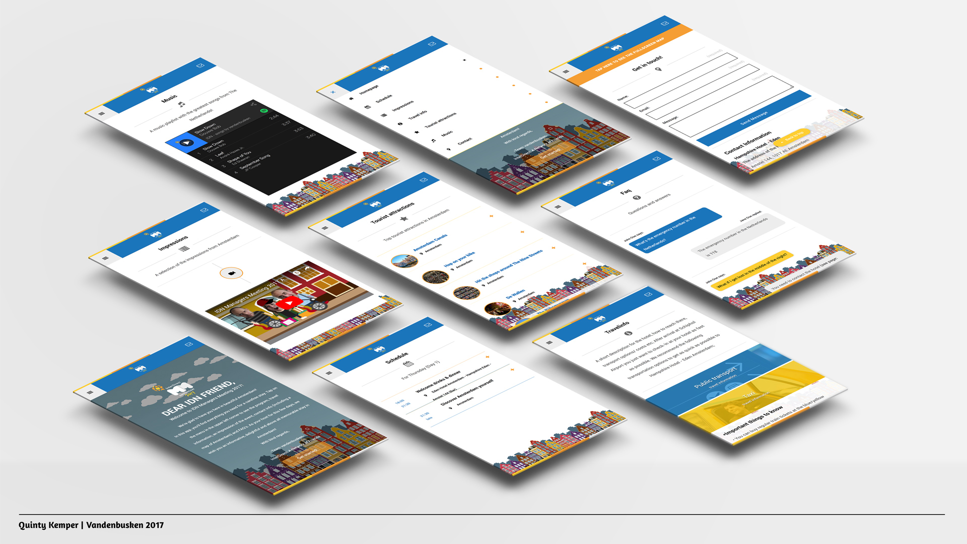 Quinty Kemper Portfolio 2016 IDN app screens
